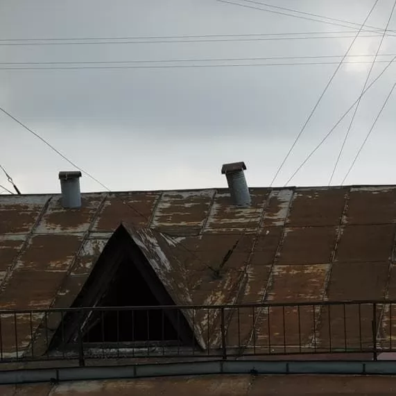Металлическая крыша до демонтажа