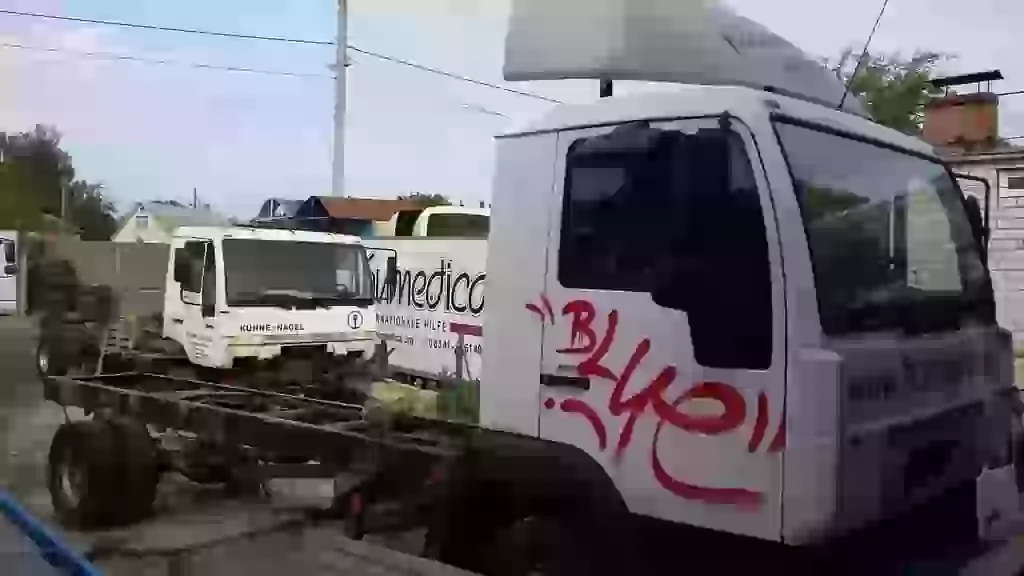 Демонтаж грузового фургона MAN
